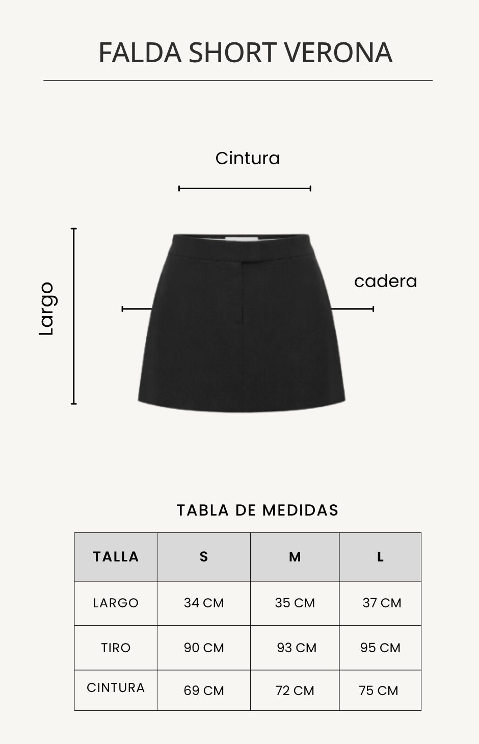 Falda Verona Beige