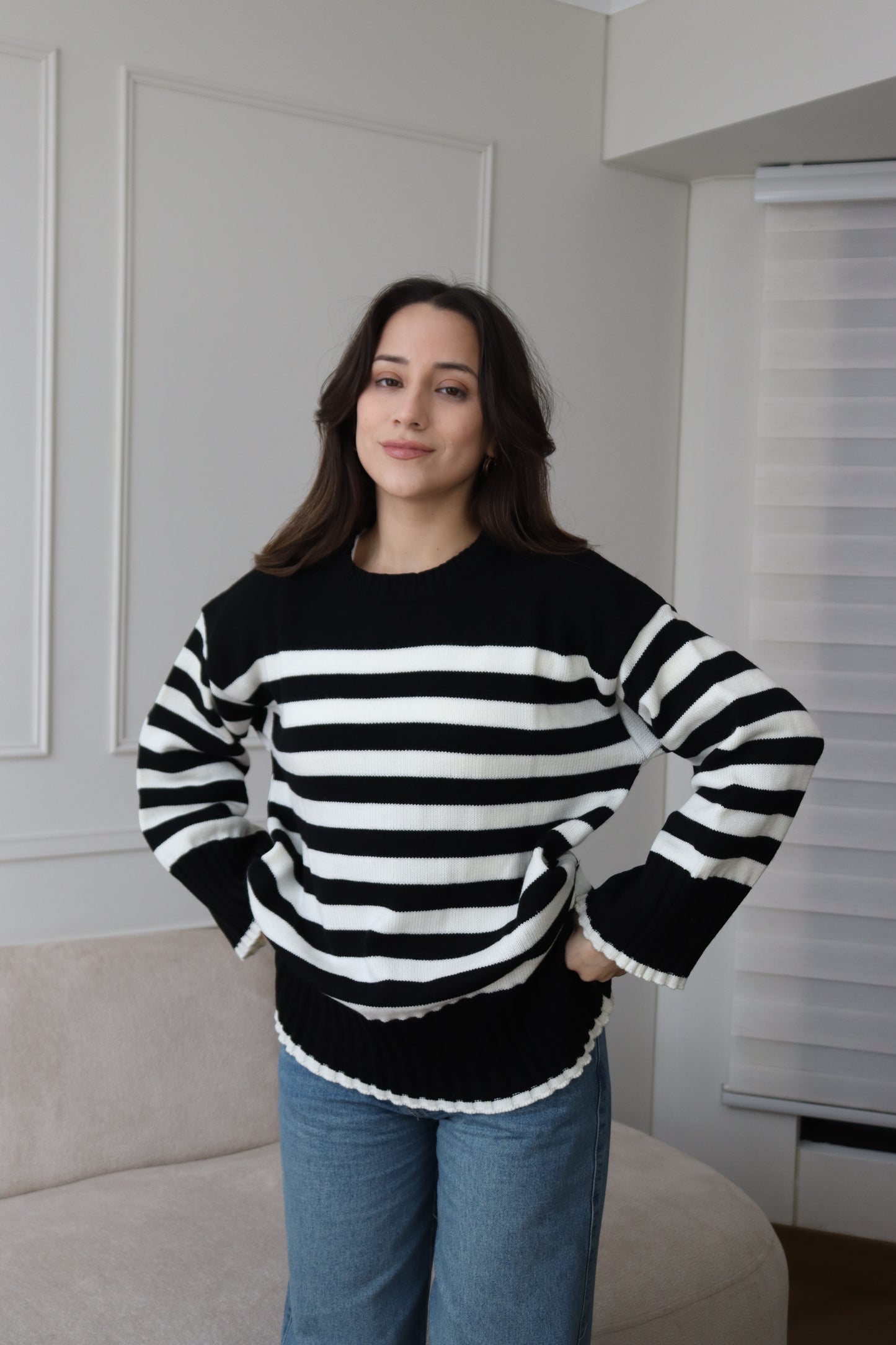 Sweater Selene Negro/Blanco