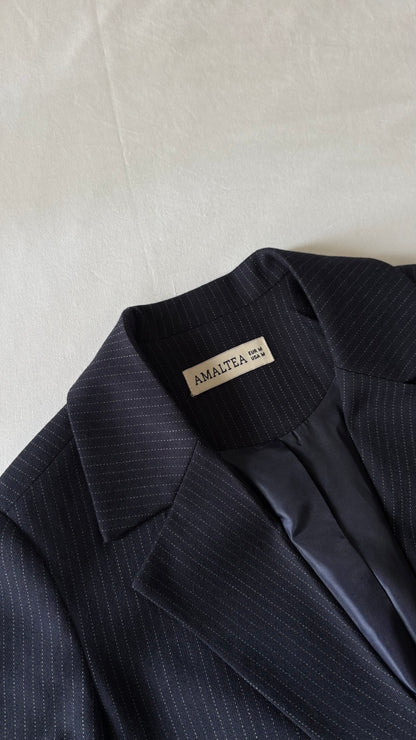 Blazer Lino Vittoria Azul Marino