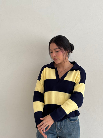 SWEATER VALENTINA AZUL MARINO/ AMARILLO