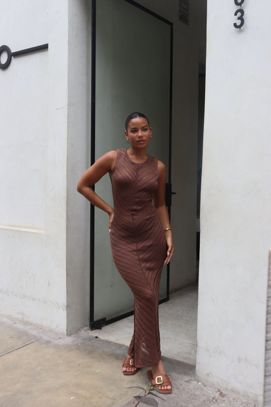 Vestido Alba Marrón