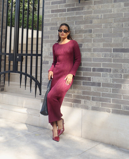 Vestido Serene Borgoña