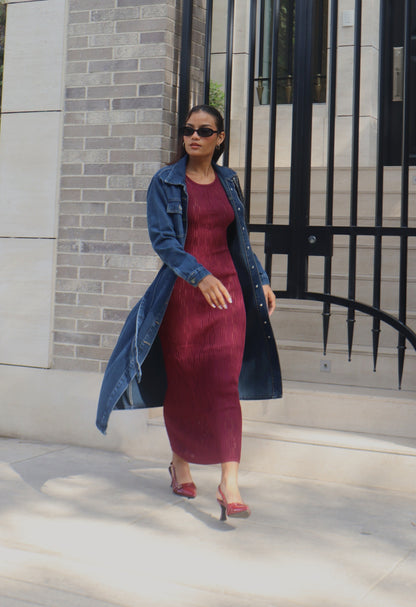 Vestido Serene Borgoña