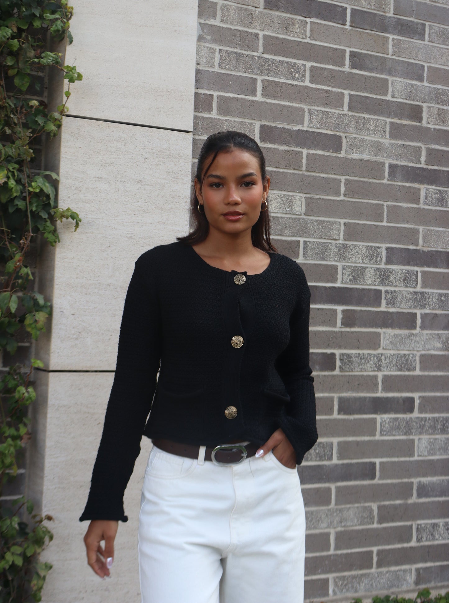 Cardigan Estrella Negro