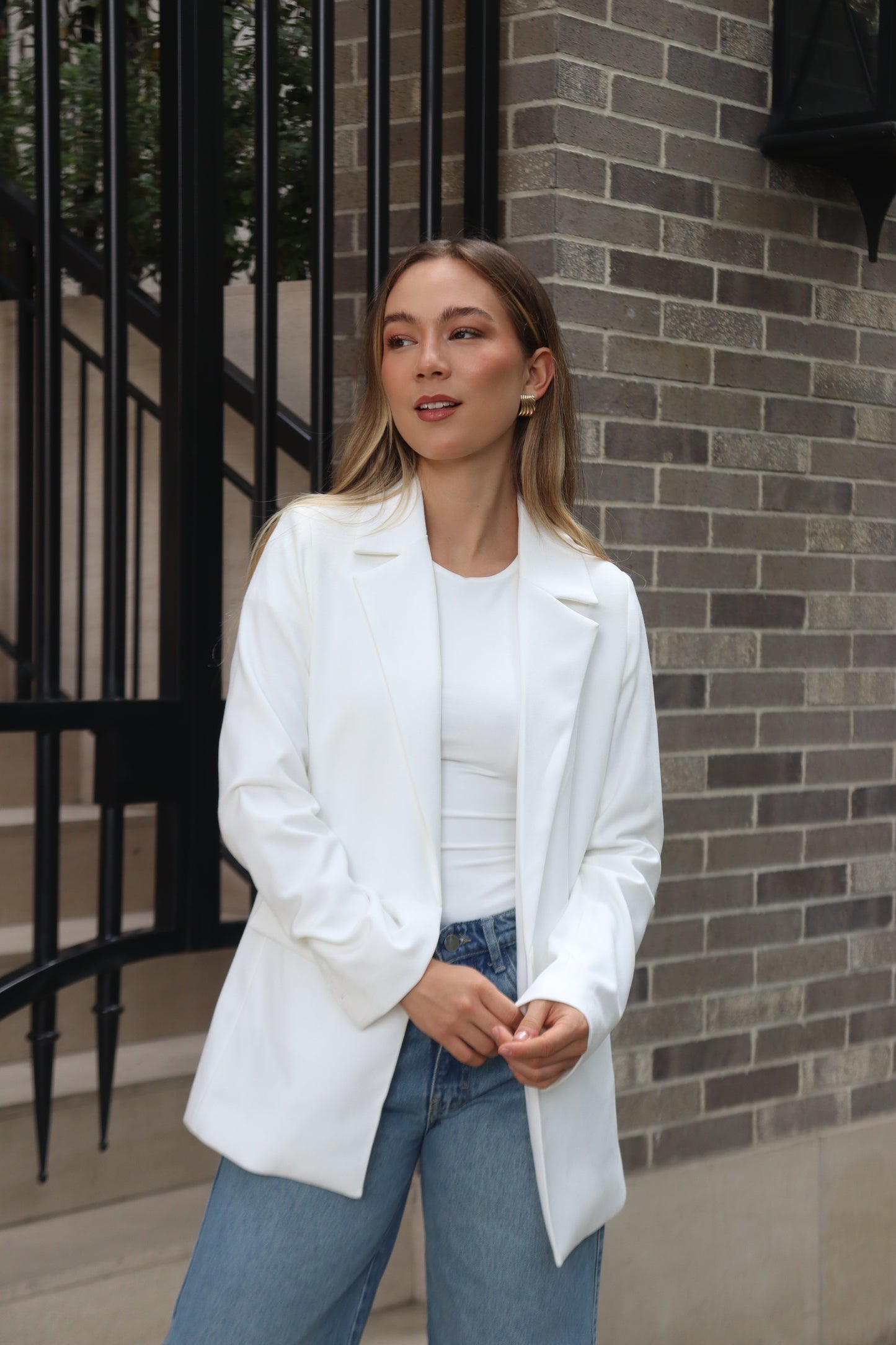 Blazer Lino Vittoria Blanco