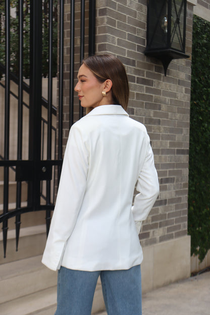 Blazer Lino Vittoria Blanco