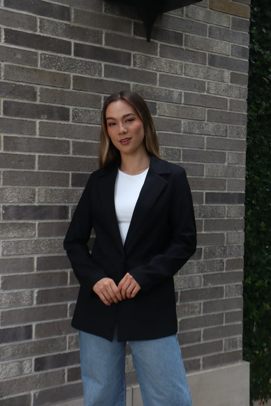 Blazer Lino Vittoria Negro