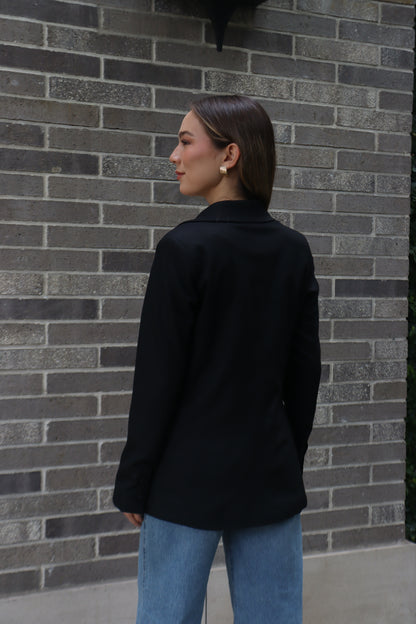 Blazer Lino Vittoria Negro
