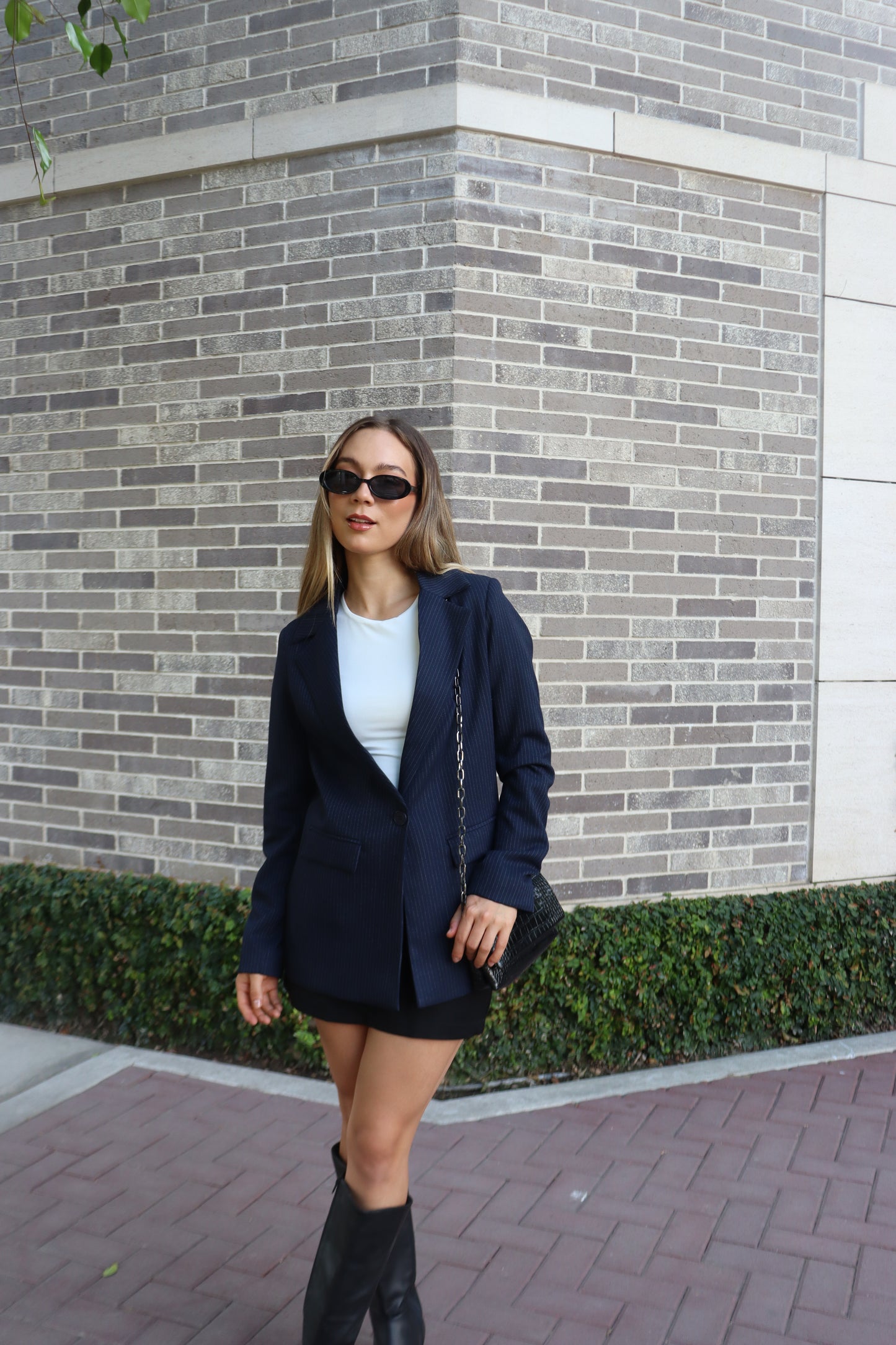 Blazer Lino Vittoria Azul Marino