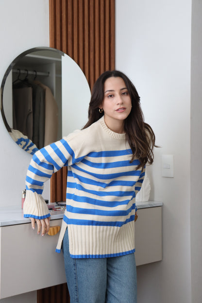 Sweater Selene Perla/Celeste